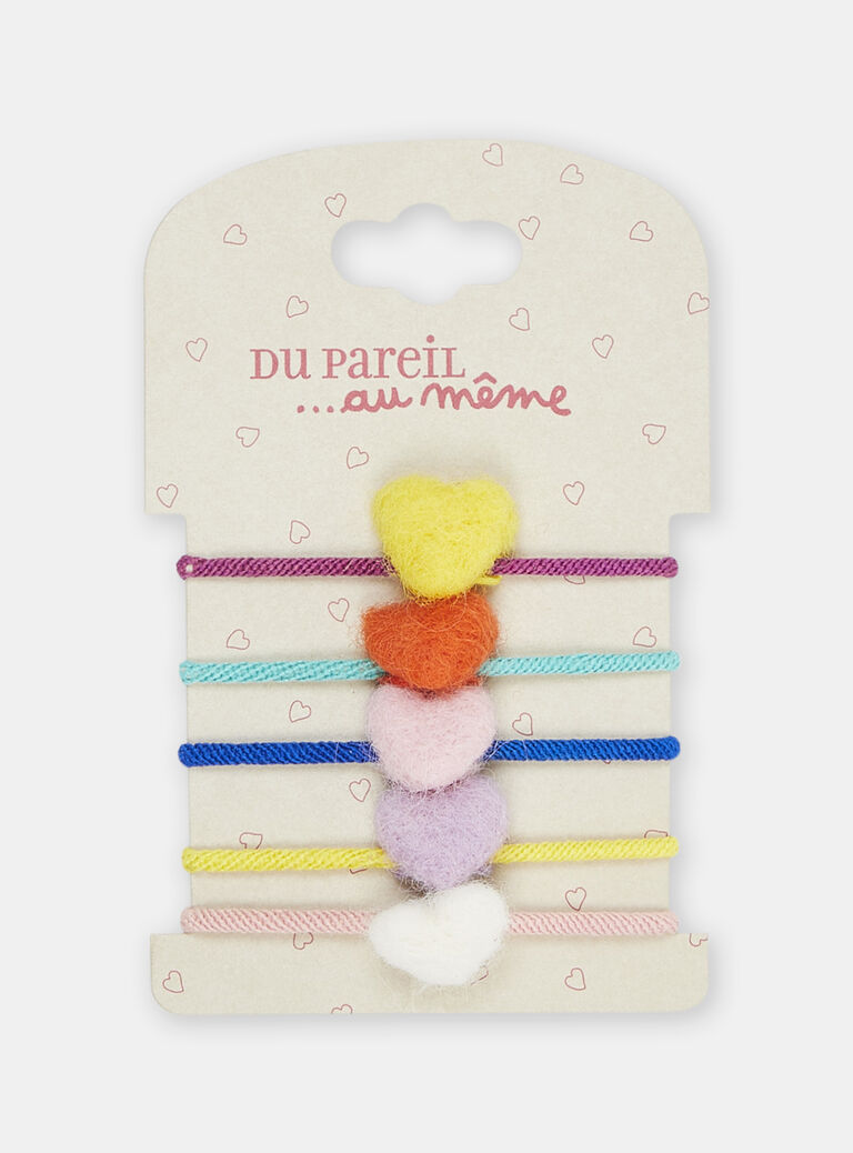 5 élastiques multicolores fille