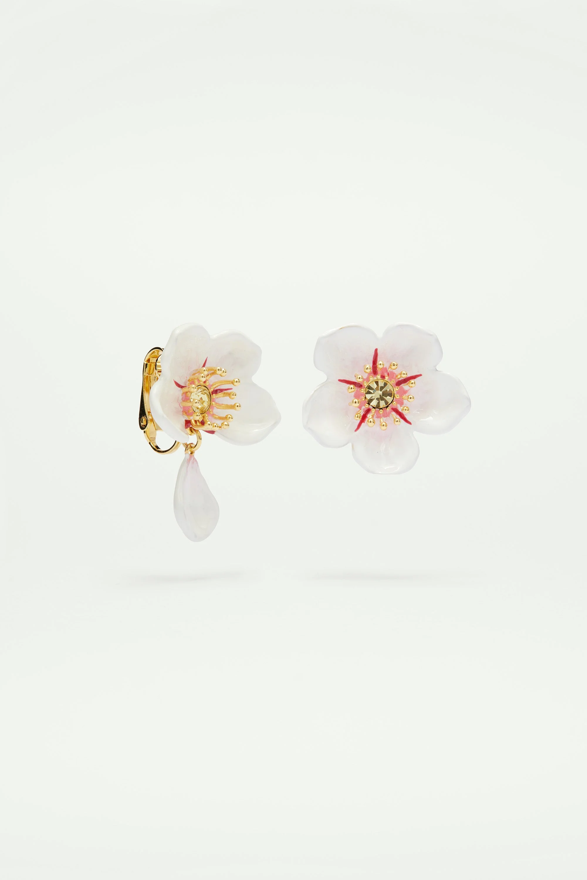 Boucle d'oreilles fleurde cerisier | Blanc