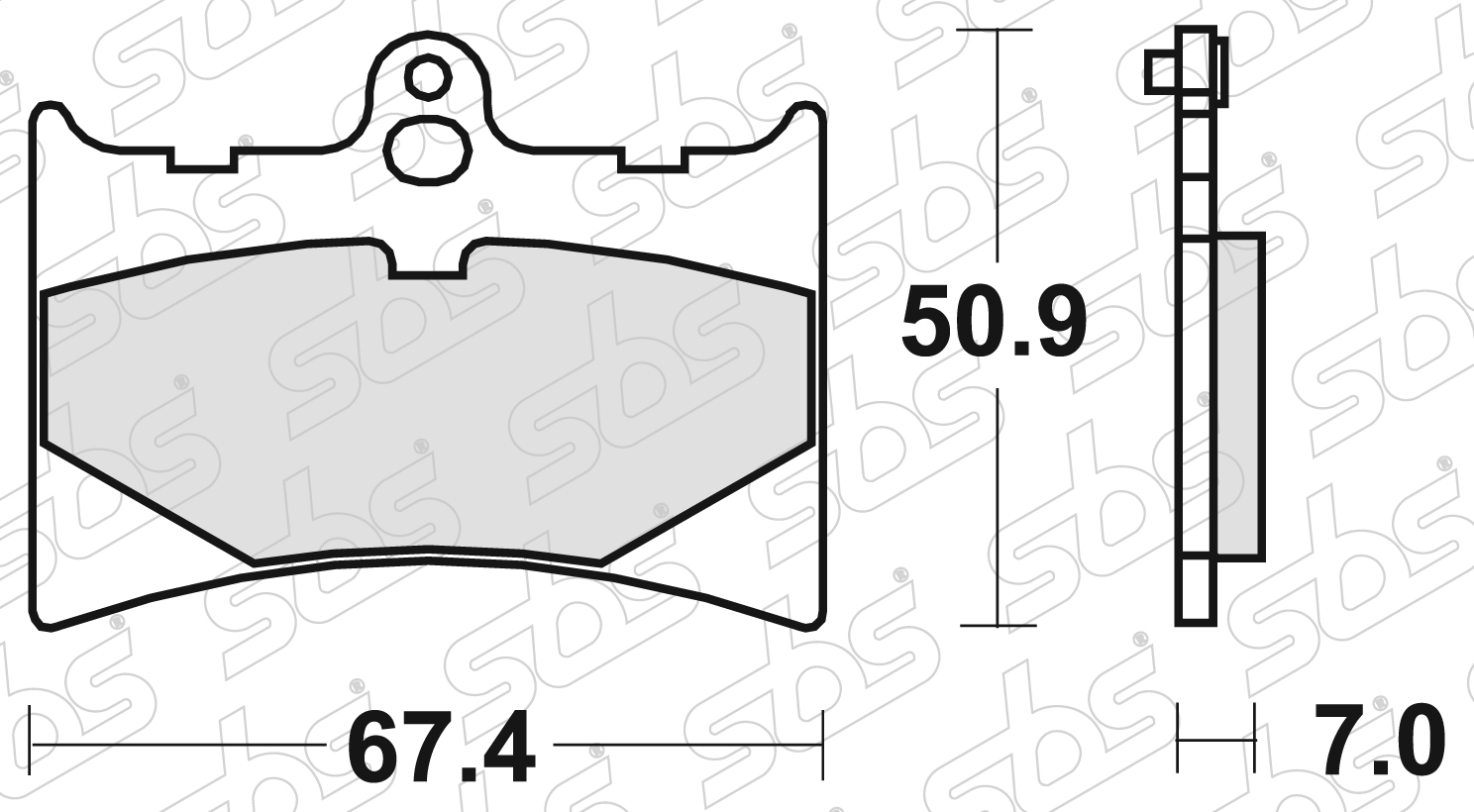 SBS - Plaquettes de frein 601 HF