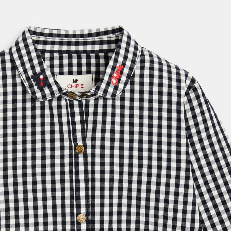 Chemise vichy Chipie bleue fille