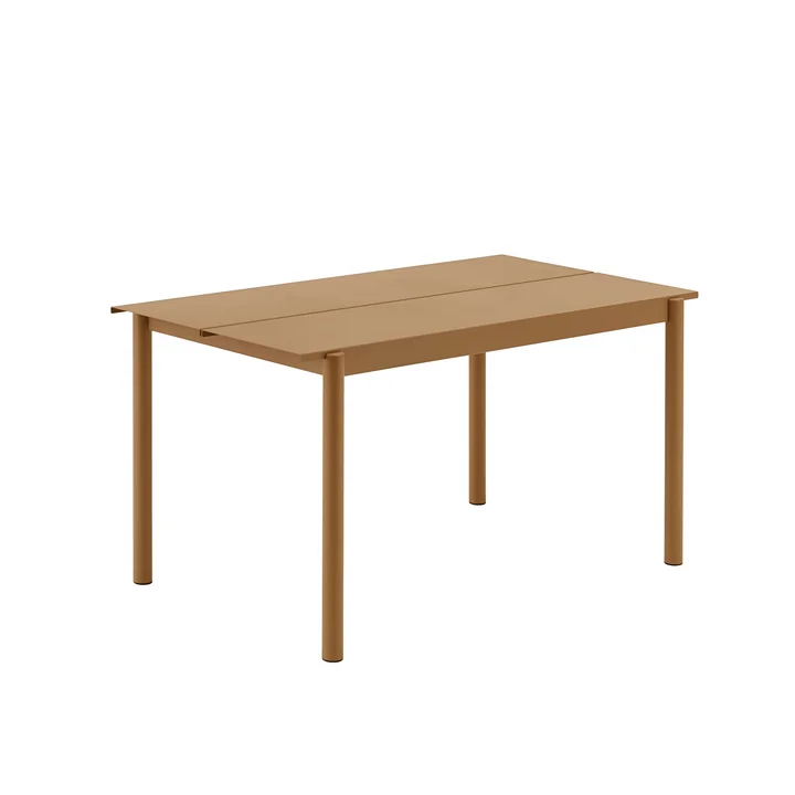 Muuto - Linear Steel Tisch, 140 x 75 cm, burnt orange