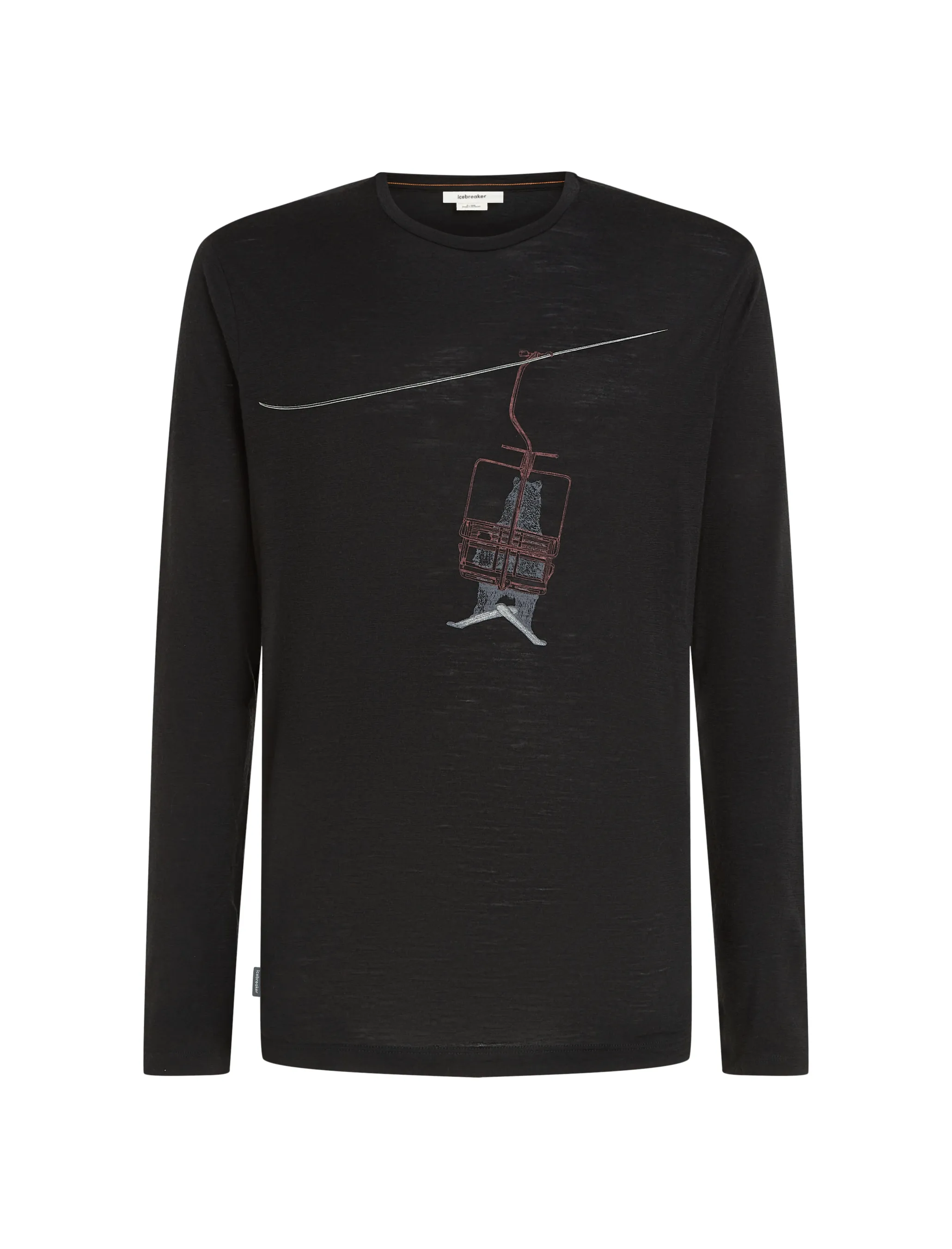 Icebreaker Merino 150 Tech Lite Long Sleeve T-Shirt Bear Lift Black