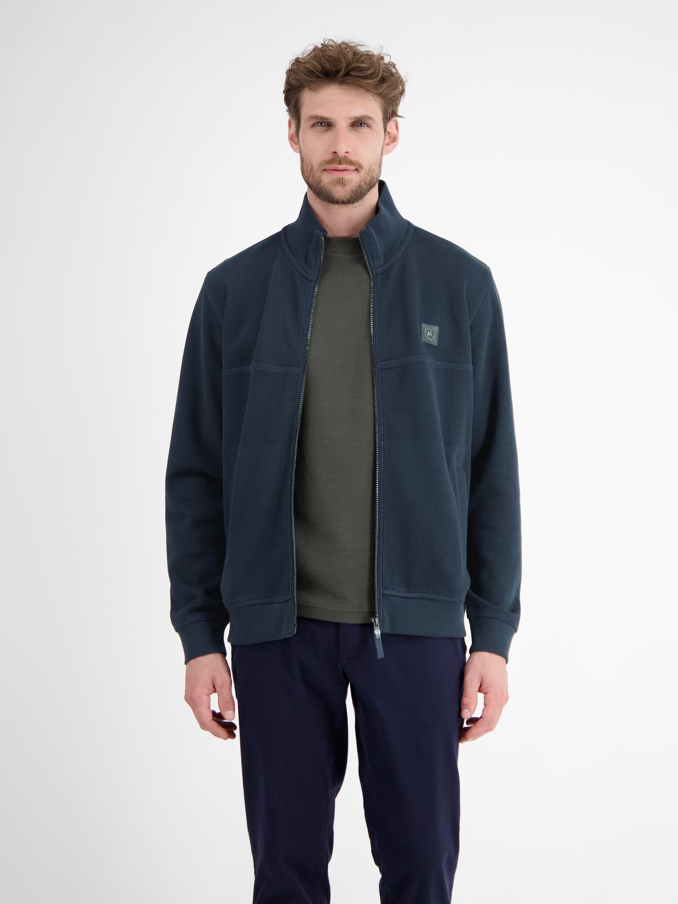 Sweatjacke, sportiv gerippt