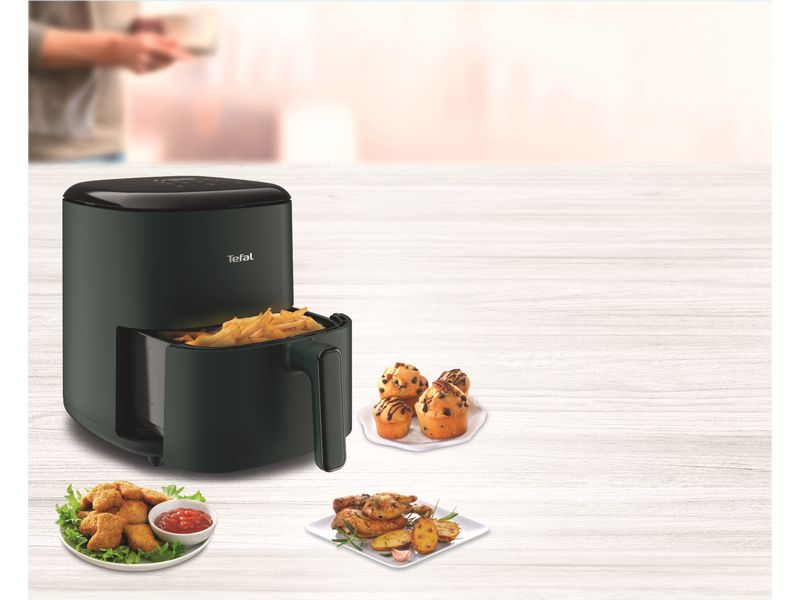 Tefal Heissluft-Fritteuse Easy Fry Max EY2453CH Dunkelgrün Vielseitiges Kochgerät mit Heissluft