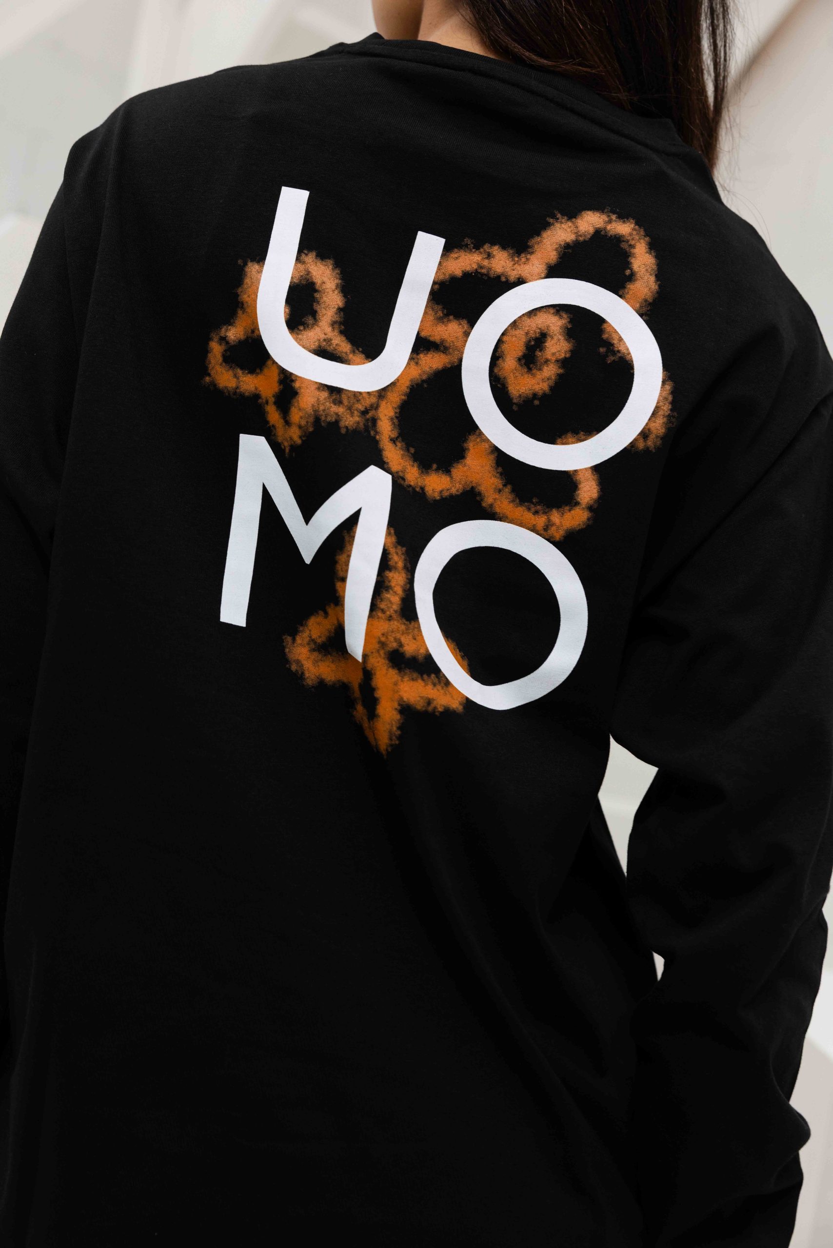 24 Uomo Flora 2.0 Longsleeve Shirt Dames Zwart/Oranje