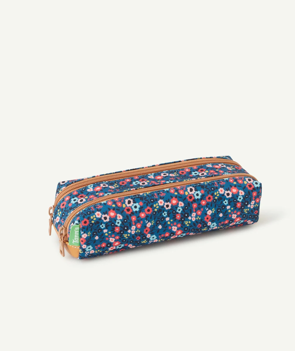TANN'STROUSSE LOU ANN BLEUE AVEC IMPRIMÉ FLEURI