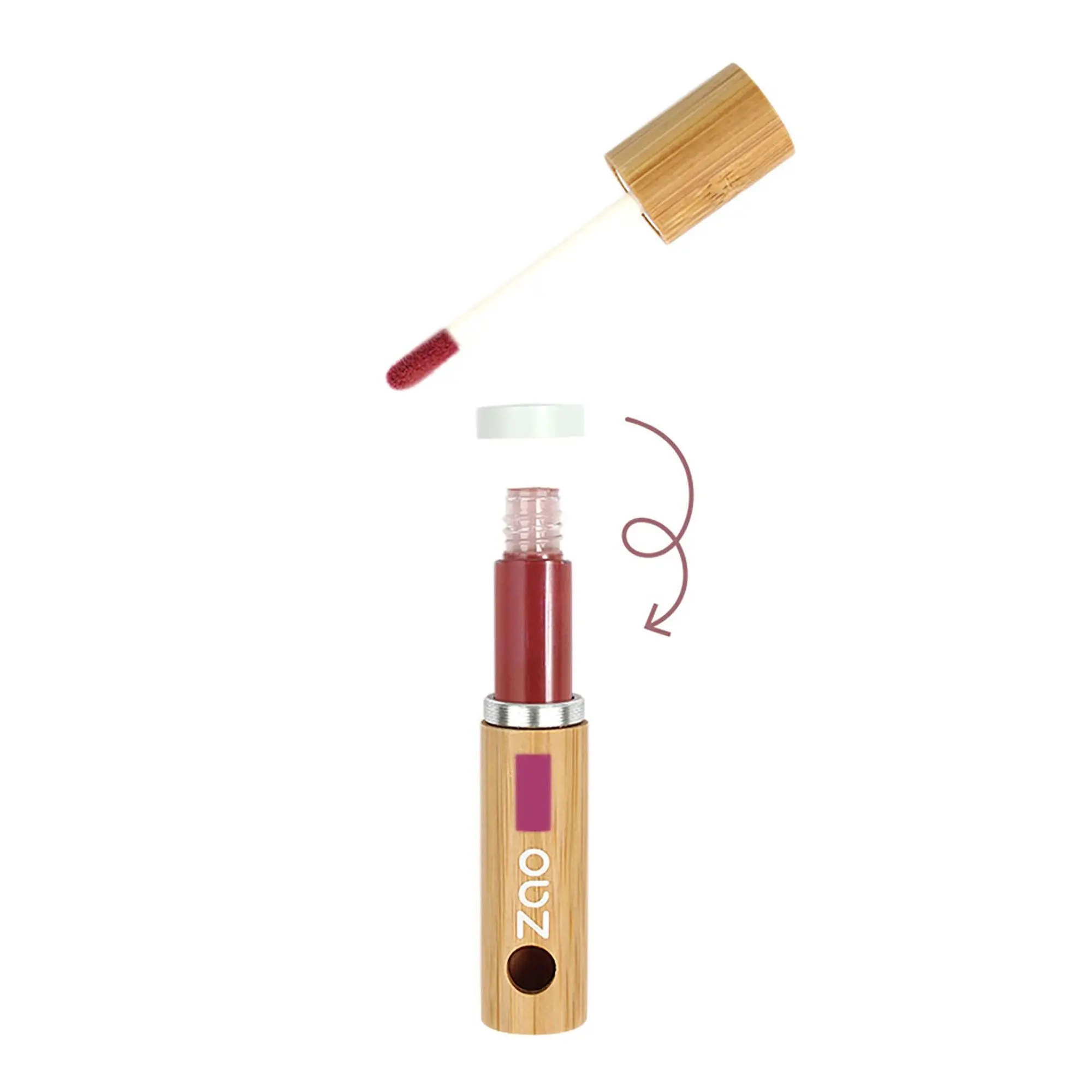 Zao Makeup - Encre à Lèvres Bio, vegan et rechargeable- Vernis et encre à lèvres