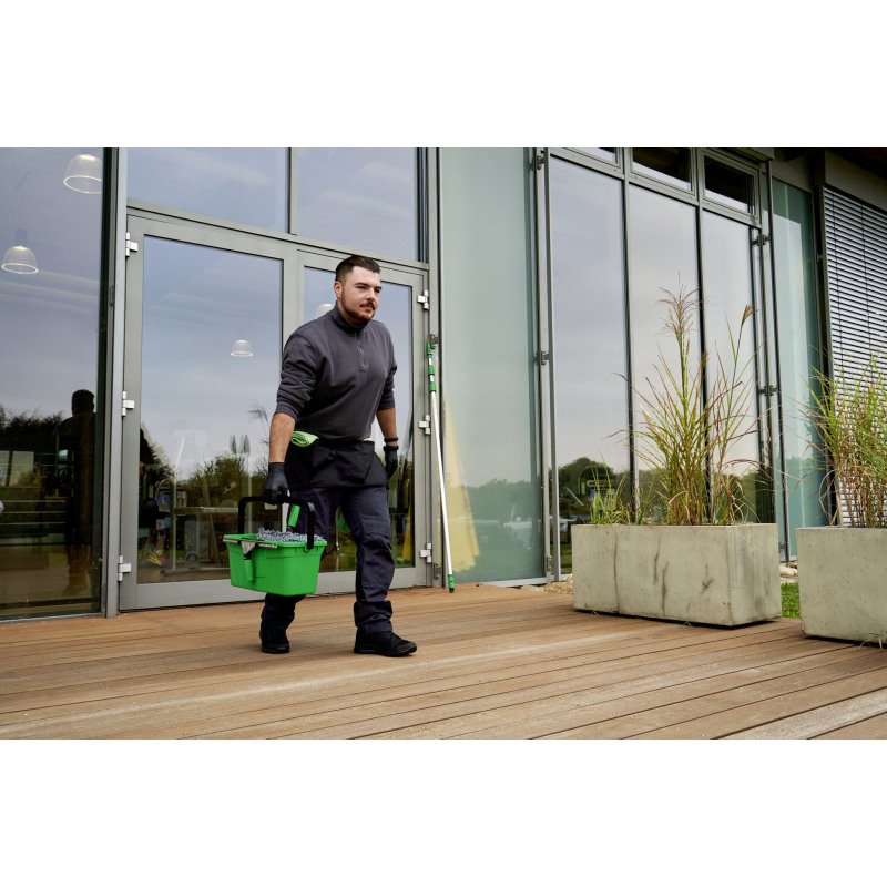 Seau pour nettoyage des vitres Unger 12 L, avec porte-outils