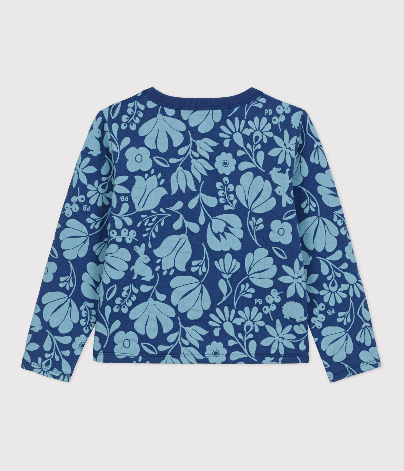 Cardigan imprimé en tubique matelassé enfant fille