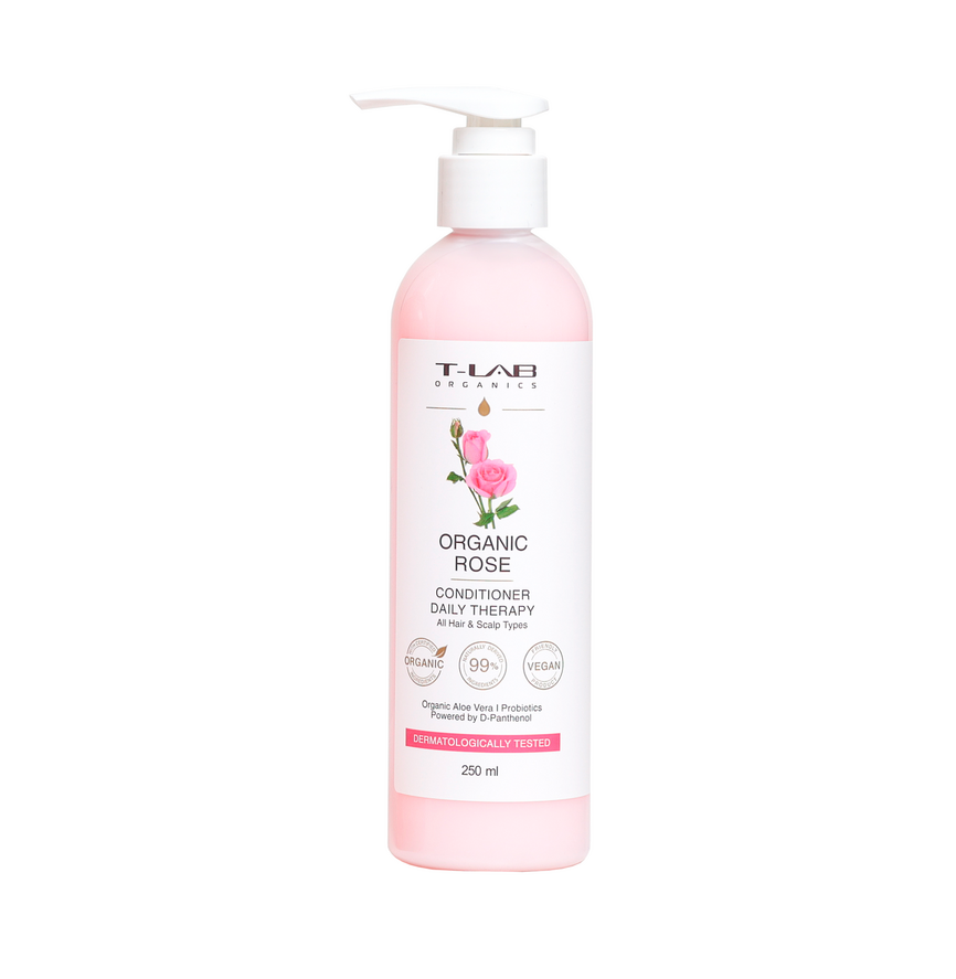 T-Lab Organics Rose Duo hårpleie gavesett