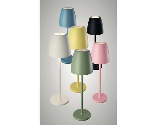 Tafellamp op batterijen IP54 2W 200 lm 2700 KH 38 cm Tavola wit met USB + touchdimmer