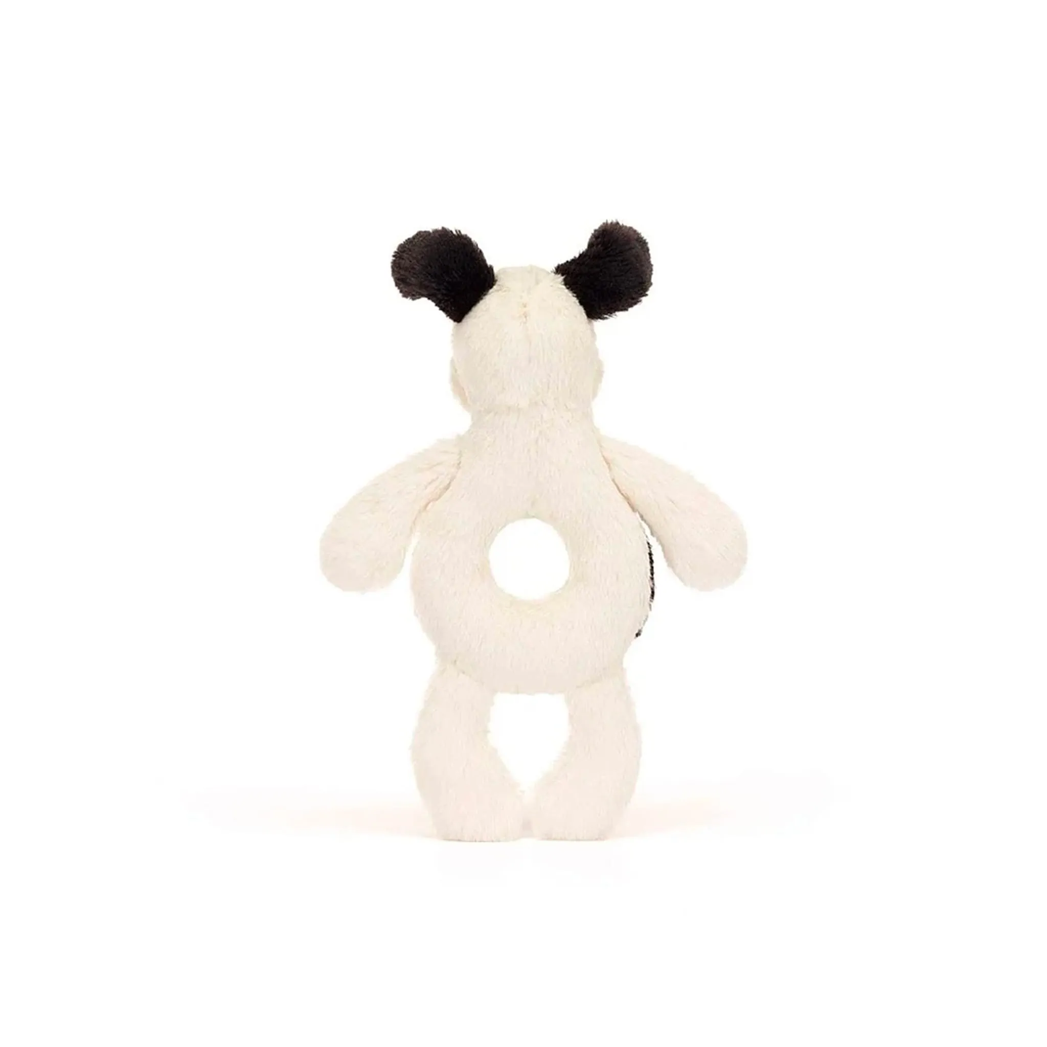 Jellycat Peluche Hochet Chiot Noir & Crème