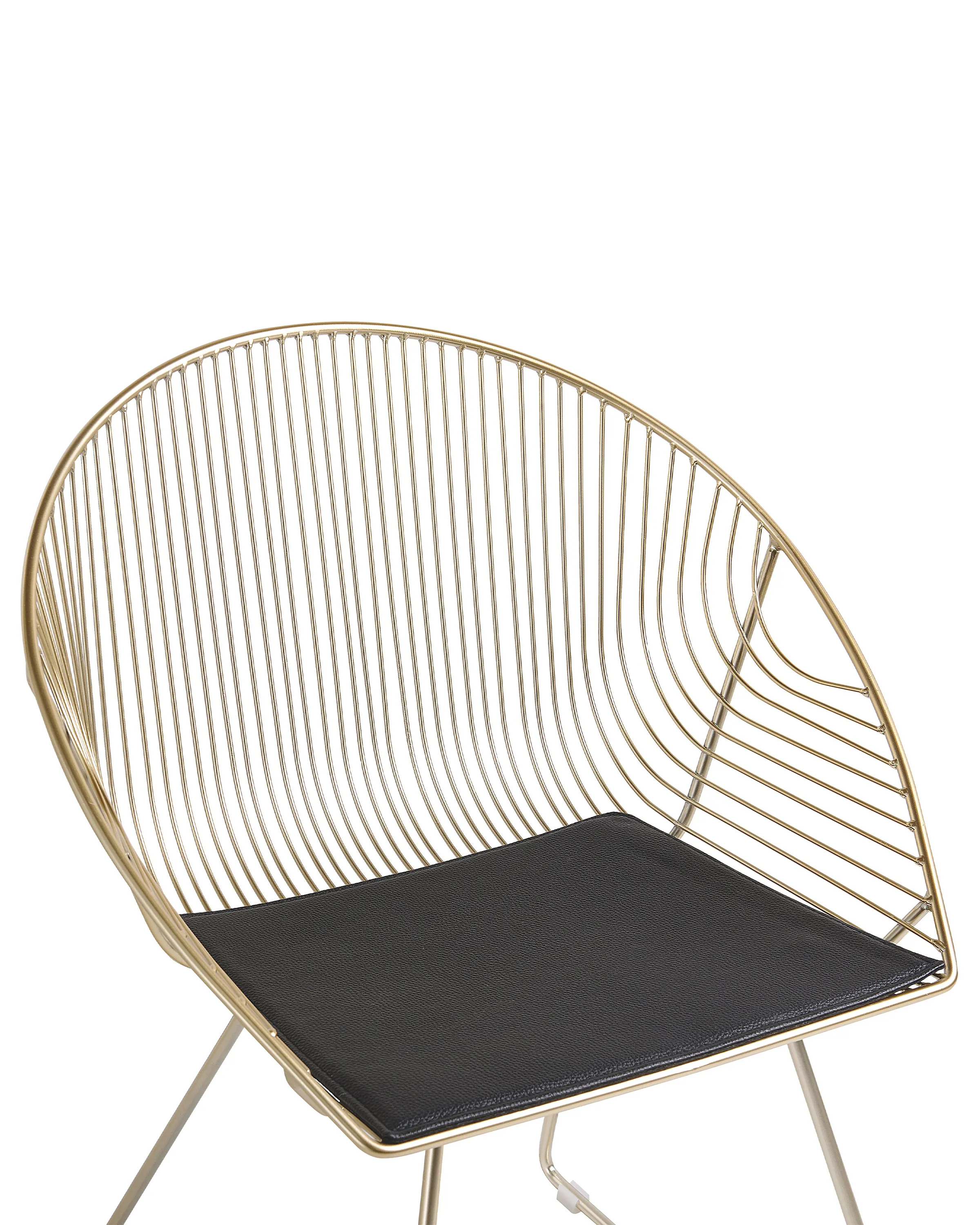 Set van 2 eetkamerstoelen AURORA Metaal Goud