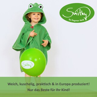 Smithy Badeponcho FROSCH 55 x 70 cm grün