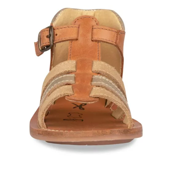 Sandales COGNAC NINI & GIRLS CUIR