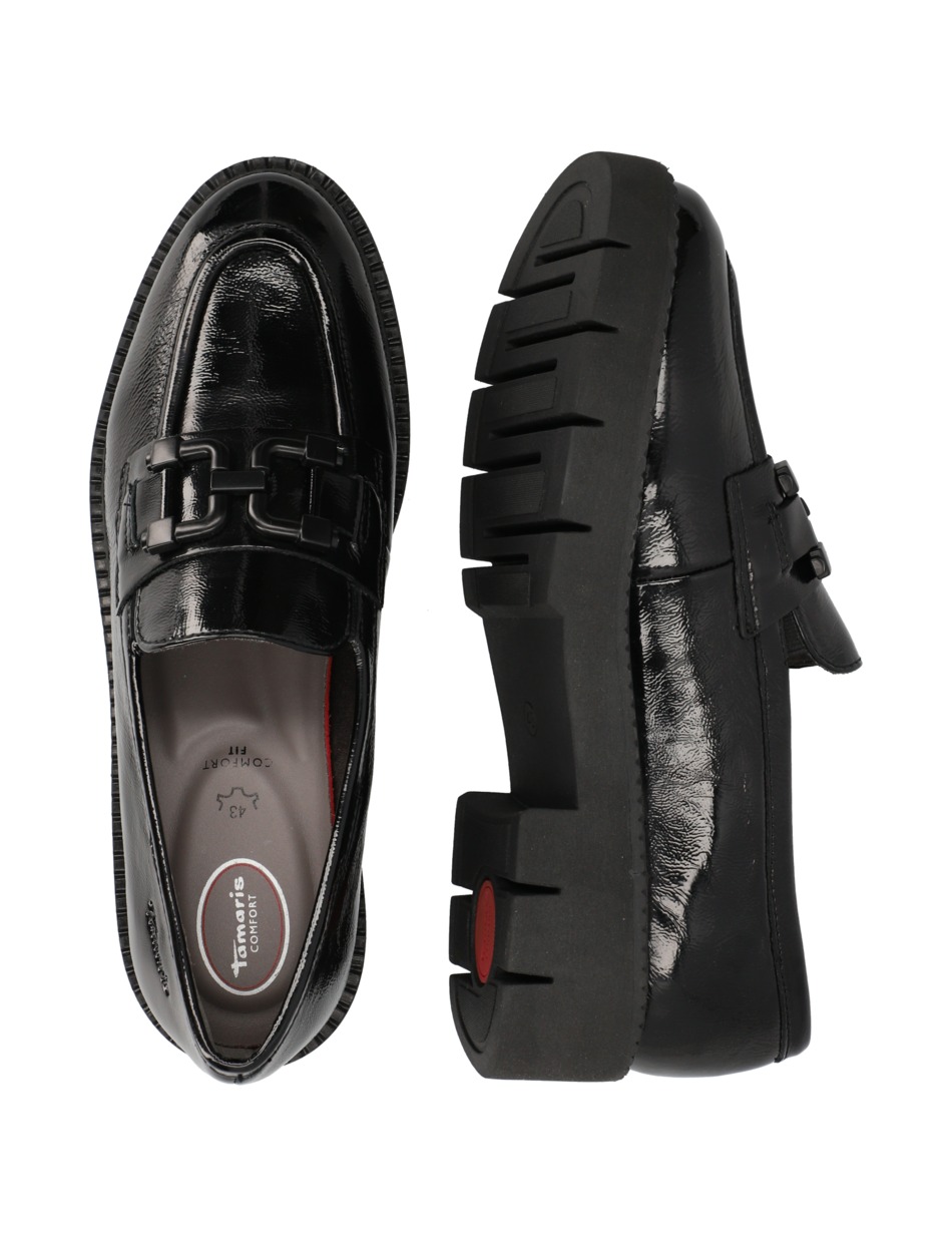 Lackleder Slipper