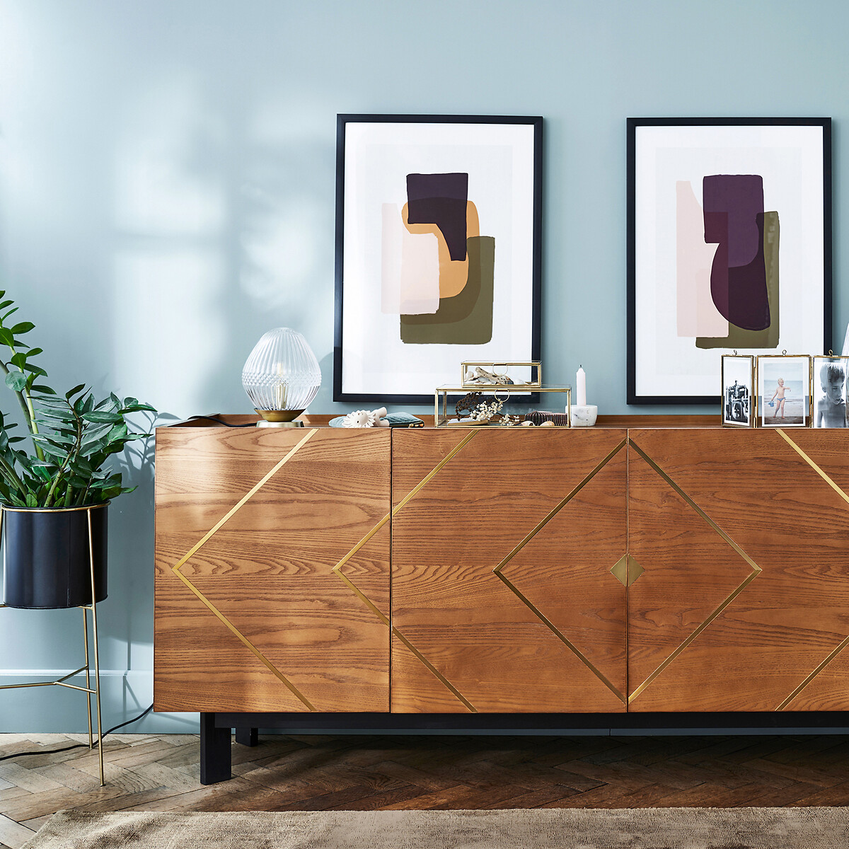 LA REDOUTE INTERIEURS<br>Vaso com suporte de metal Ø22 cm Inaya