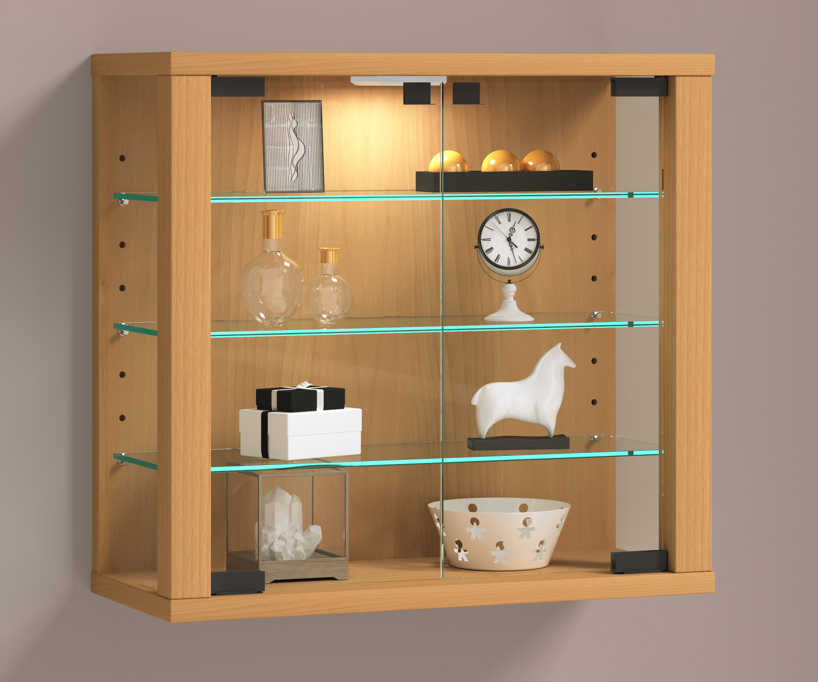 Vitrine VITROSA L - Buche - 43 cm breit
