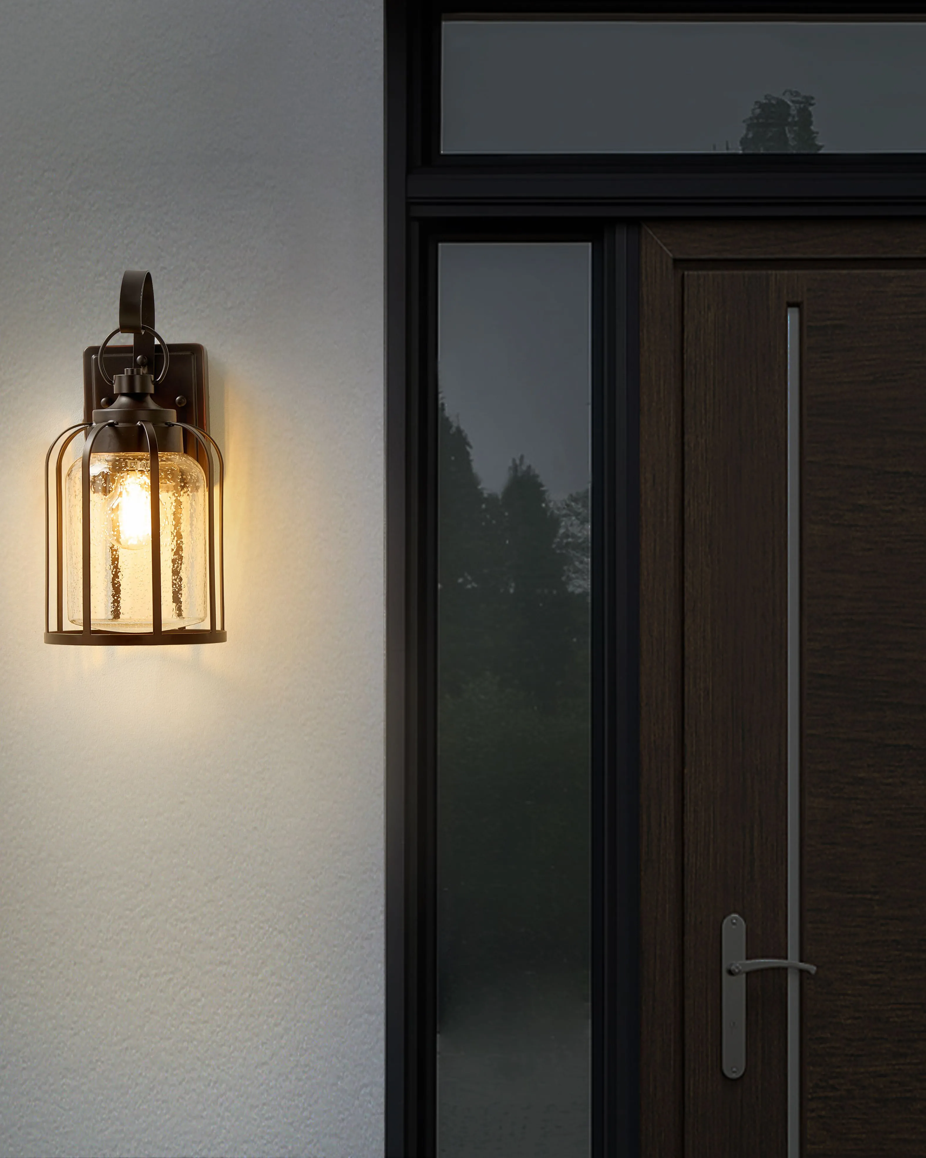 Buiten wandlamp WOOLER Zwart