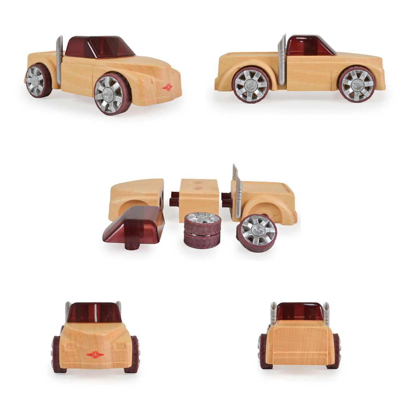 Moni Mini Spielzeug Holzautos Sportwagen 3er Set 53111 ab 3 Jahre geeignet bunt