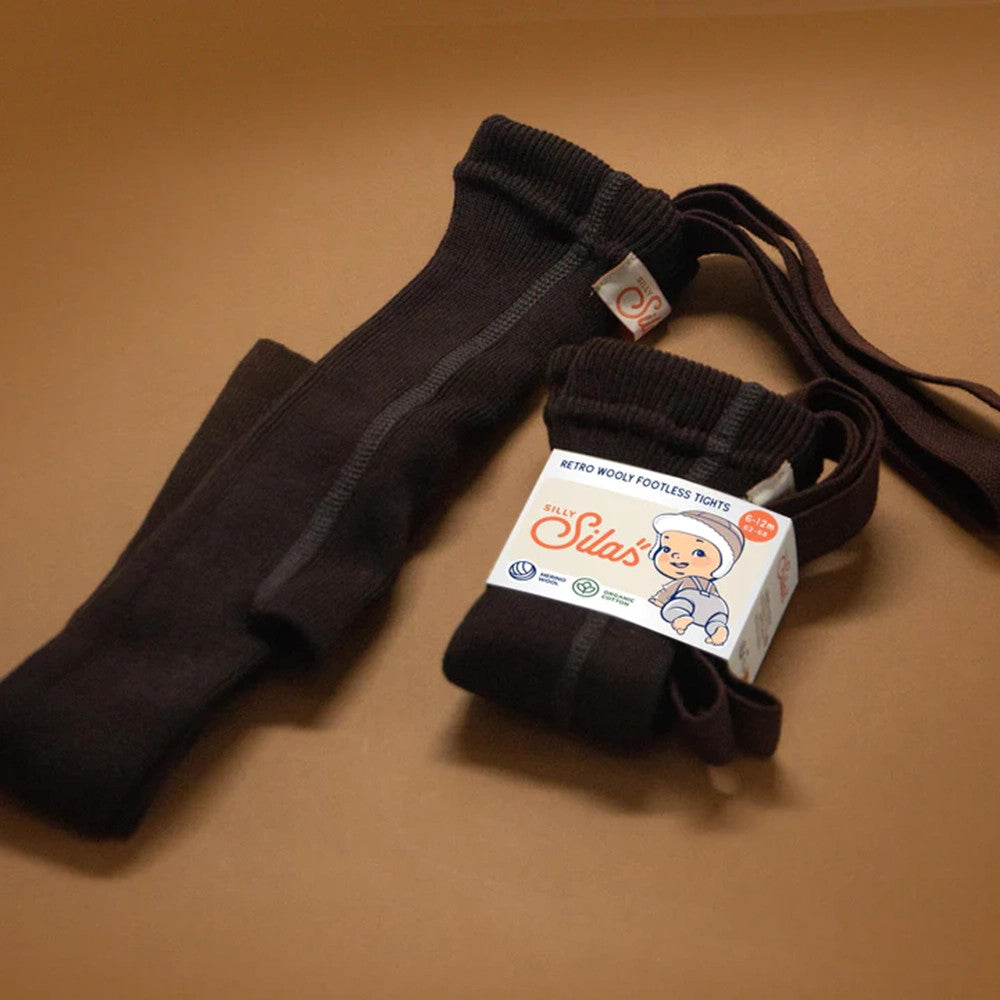 Fusslose Strumpfhose Wooly Espresso Brown