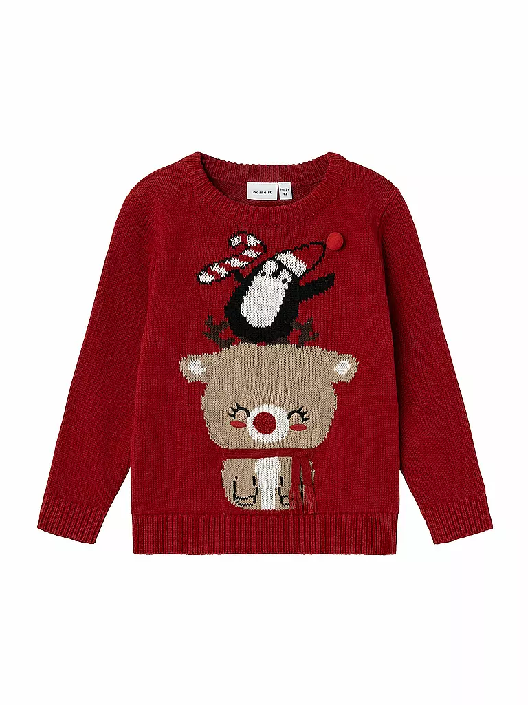 NAME IT Mädchen Pullover NMFRIJULLE rot