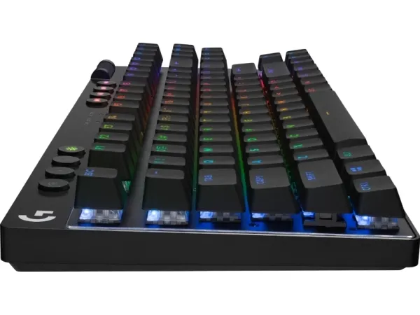 Logitech G PRO X - Tastatur - tenkeyless - bagbelyst - trådløs - 2.4 GHz, Bluetooth - tastkontakt: GX Red Linear - sort