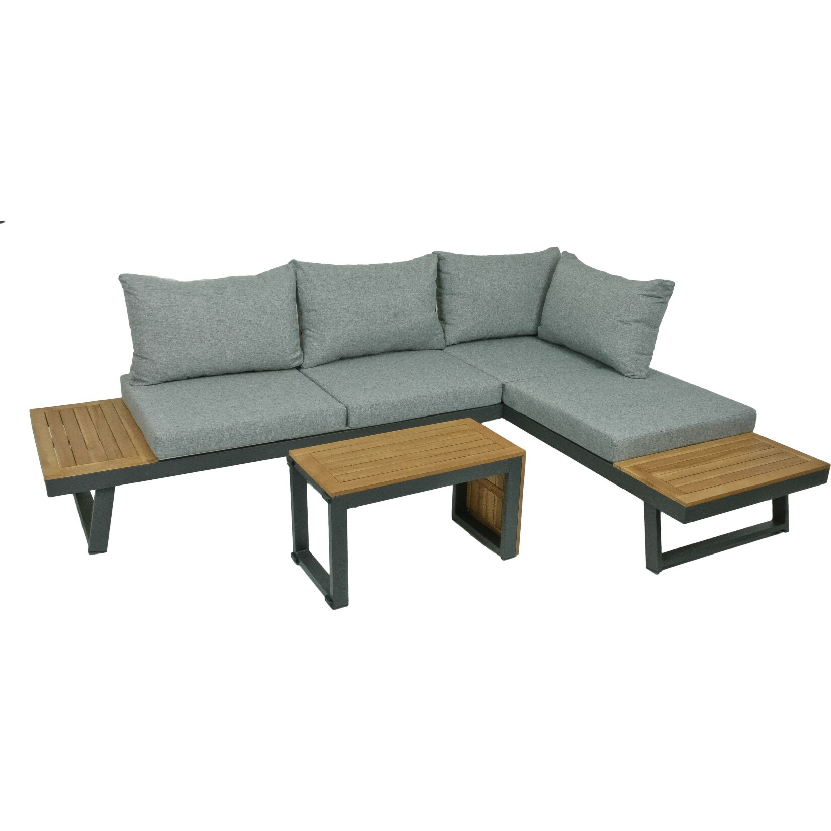Sitzgarnitur Sitzgruppe Holz Garten Lounge Set Gartenmöbel Massiv Tisch Sofa