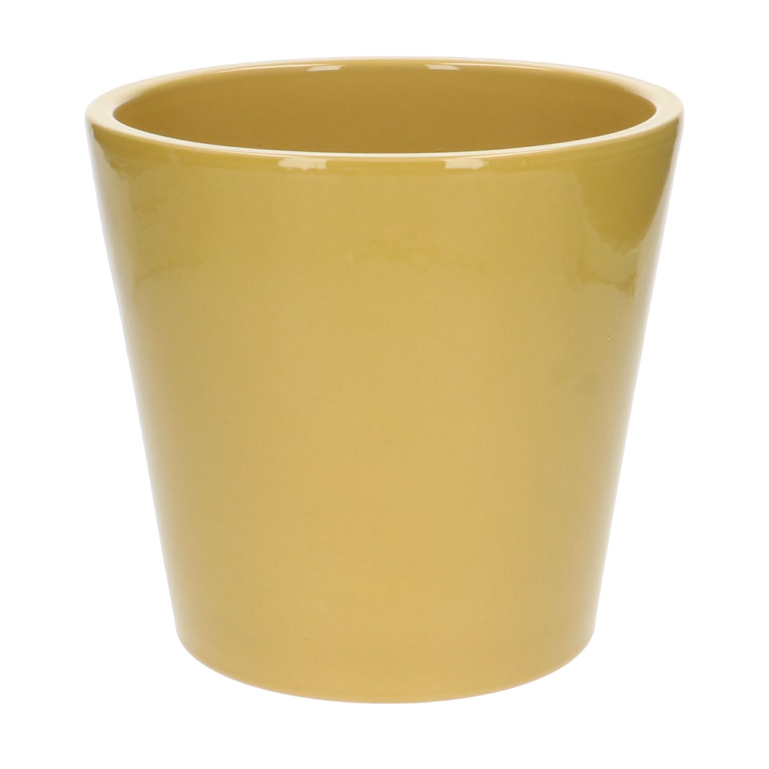 Bloempot, aardewerk, geel, Ø 20 cm