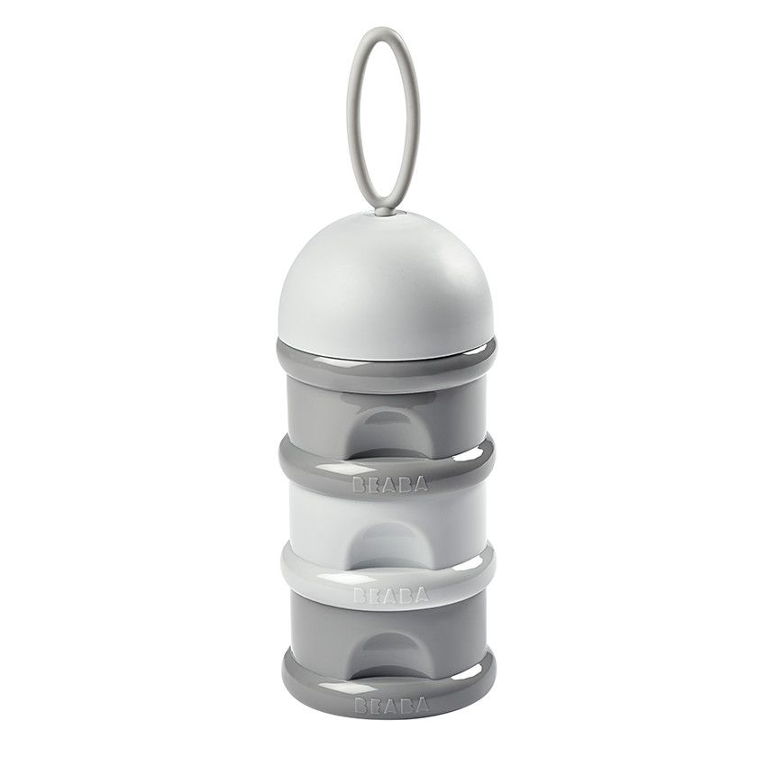 Boîte doseuse pour lait empilable - Gris - Ecru