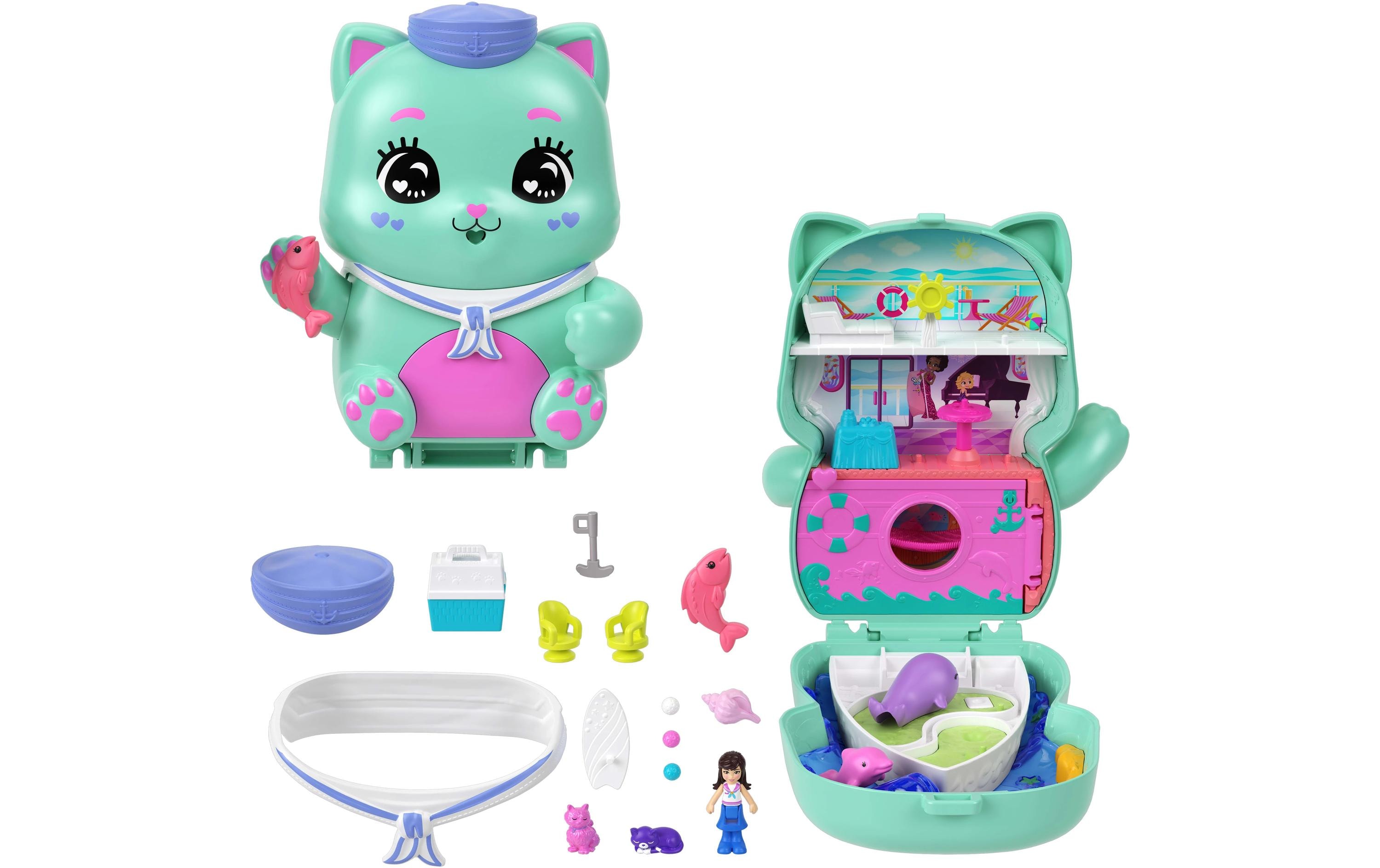Spielset Matrosenkatze SchatulleSpielzeug-Set für unterwegs mit Zubehör für Mode und Essen