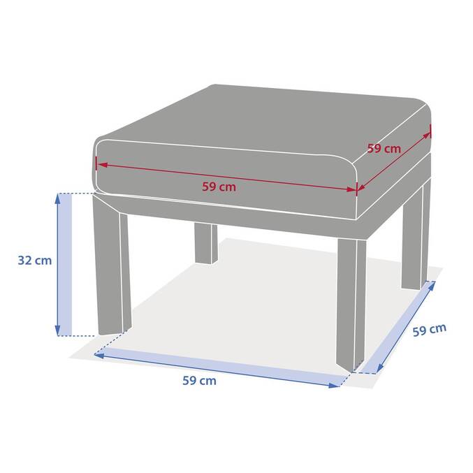 Pouf de jardin ÉVASION Graphite
