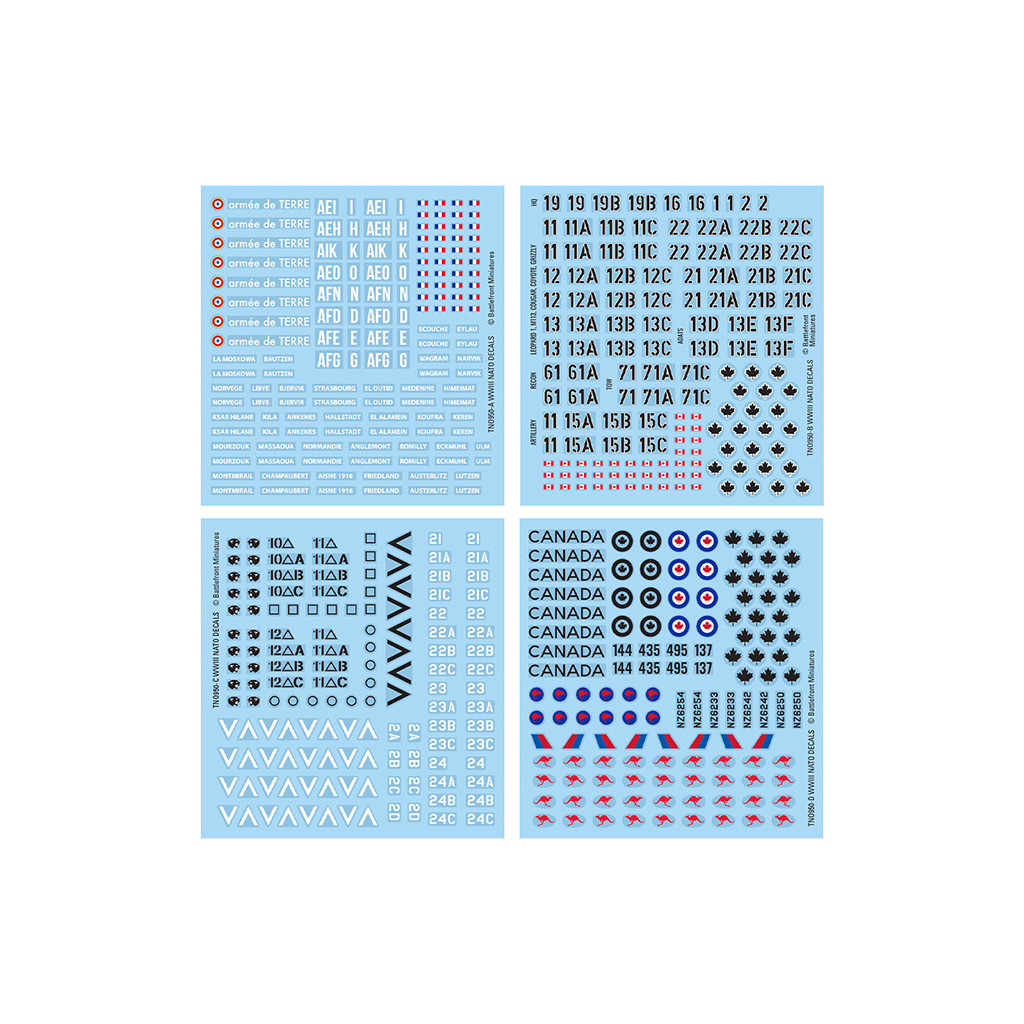 Team Yankee - NATO - Forces Decal Set
