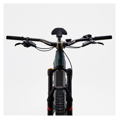 VTT Électrique Tout-Suspendu Rockrider Stilus E-Big Mountain Sram NX 12V 750Wh 27.5'' 29'' Vert