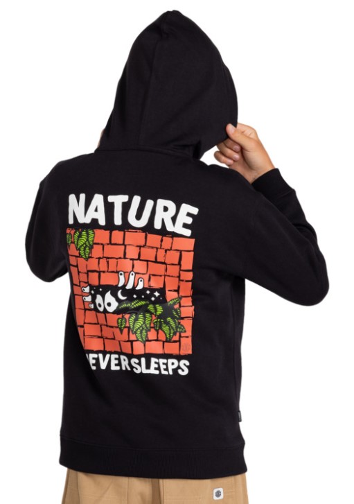 Element Never Hood Youth Flint Black