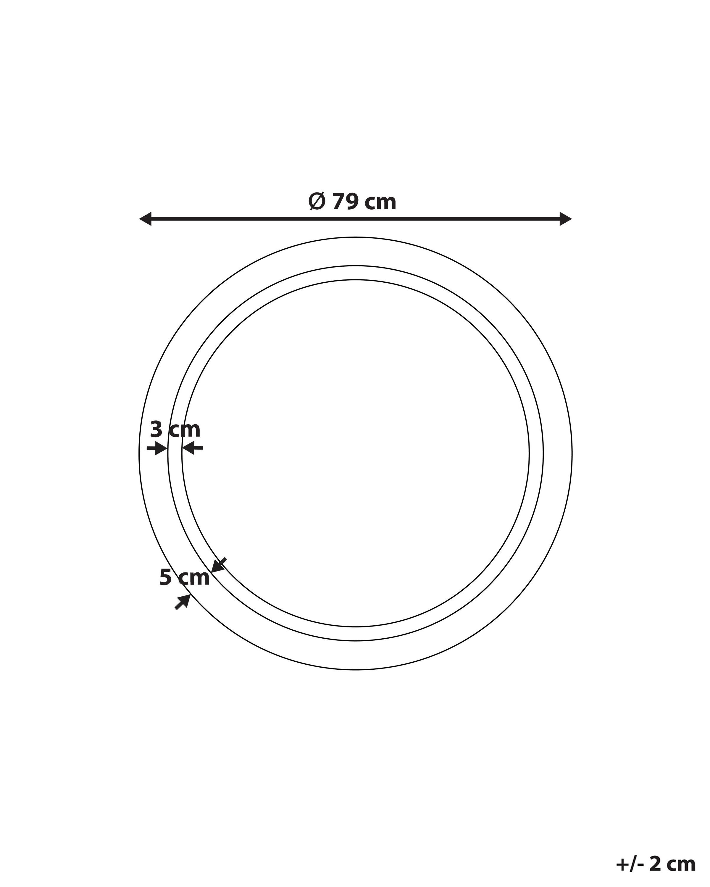 LED badkamerspiegel COURSEULLES 79 cm 79 cm Zilver