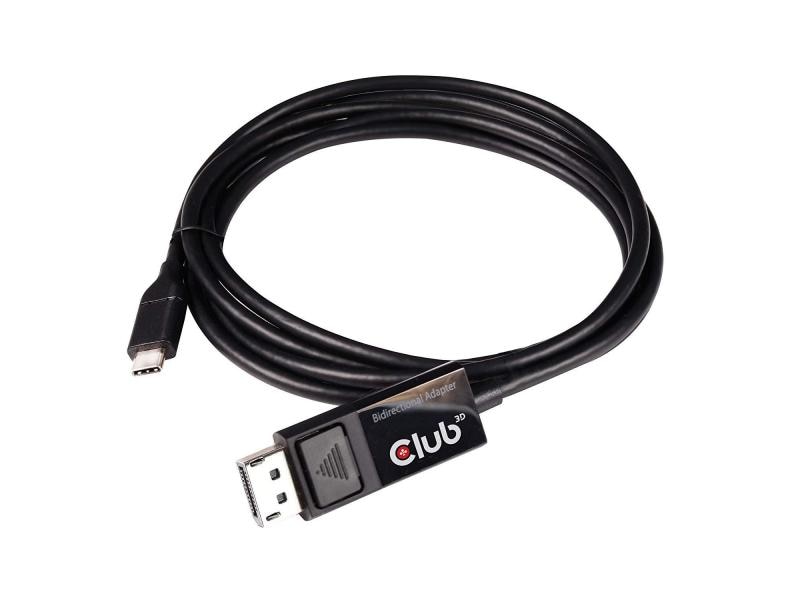 Club 3D Adapter USB Type C Kabel auf DP 1.4 8K60Hz USB Typ Cauf DisplayPort 1.4 Kabel 8K60Hz, Bidirektional