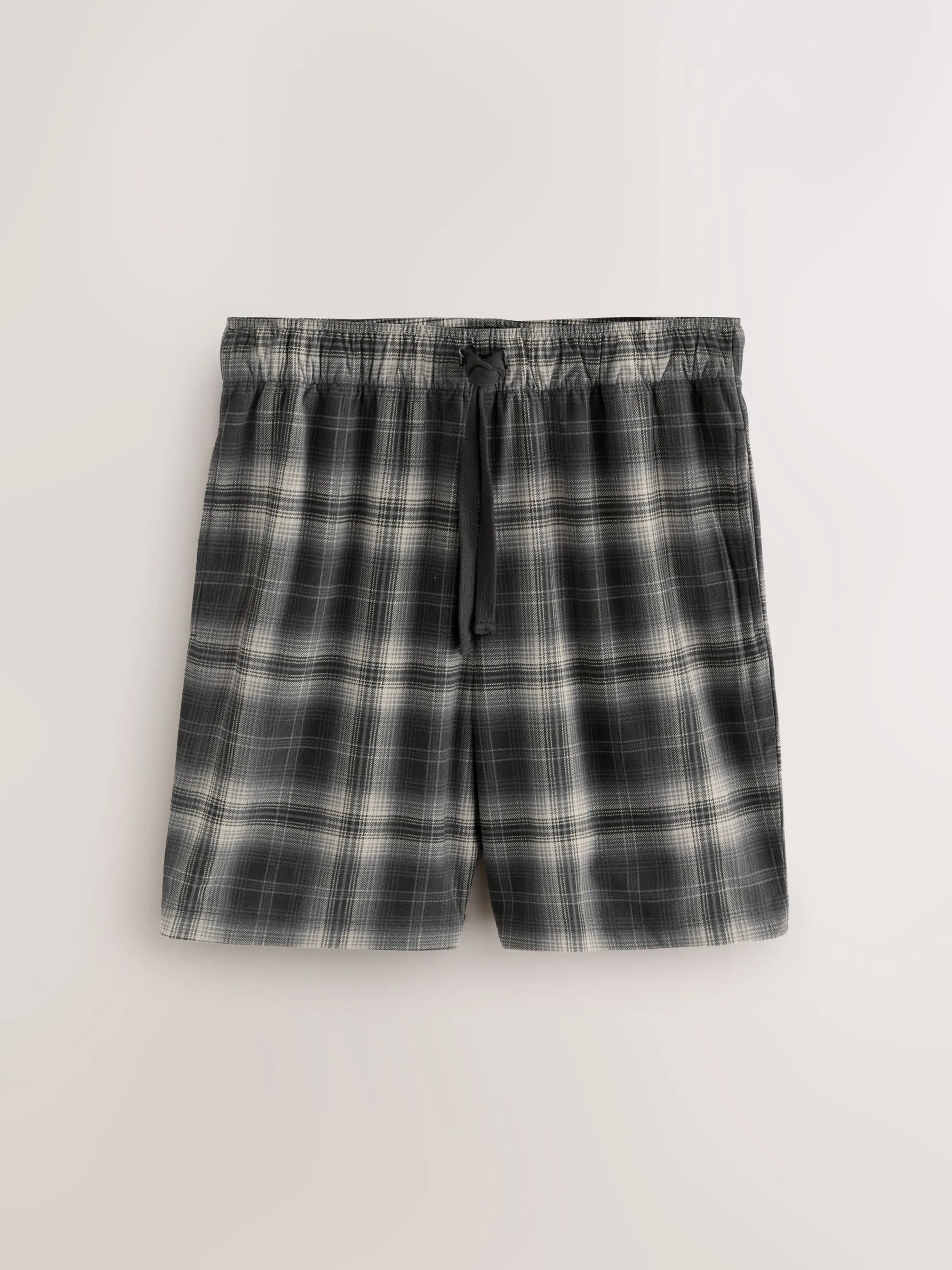 Zwart/wit Eenkleurig Ruit - Motionflex behaaglijke pyjamaset met korte broek