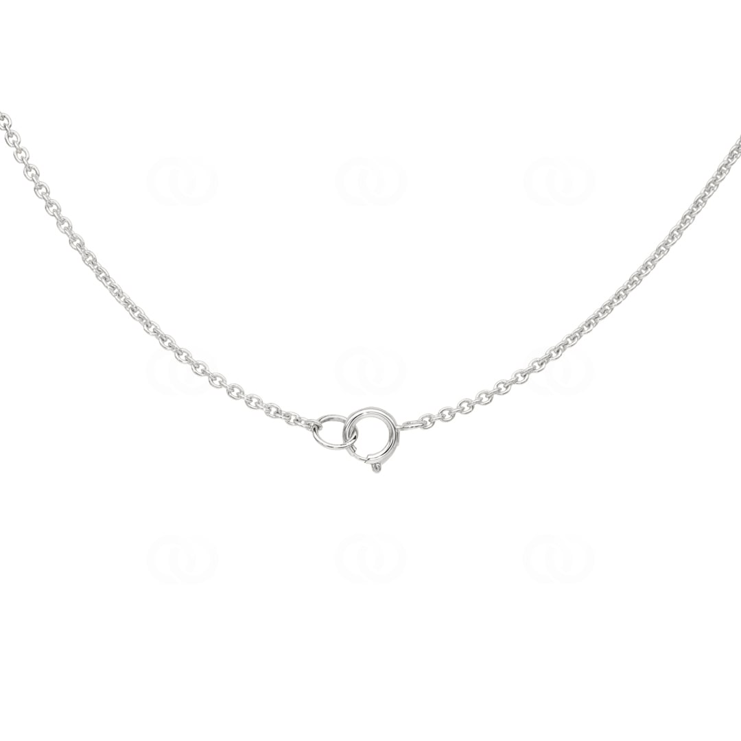 Collier 750/18 K Weissgold mit Diamanten 0.10 ct H/si & Saphiren