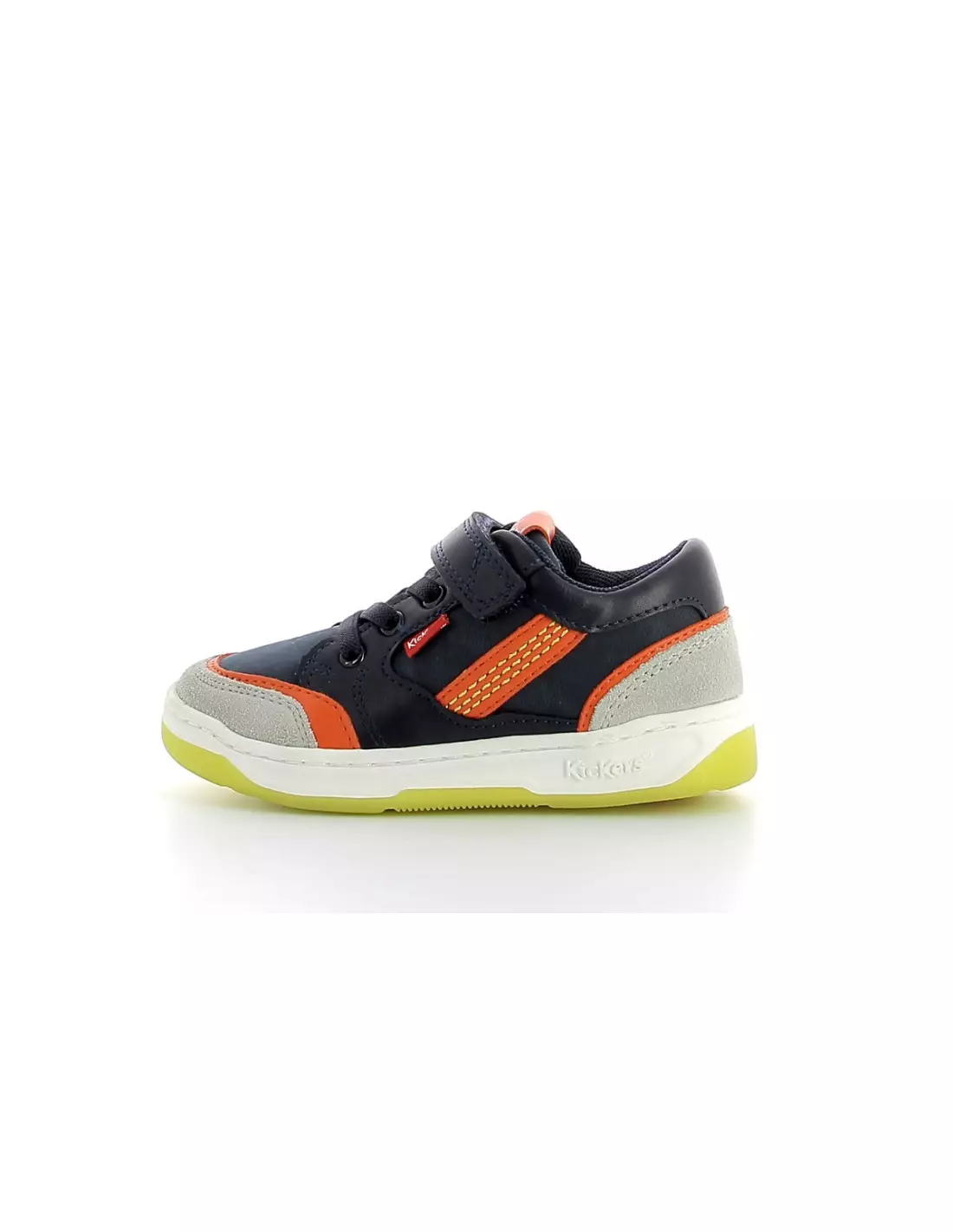 KICKERS KOUIC - Baskets MARINEGRISORANGE