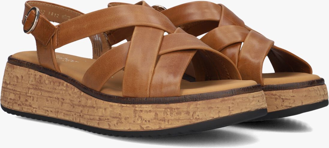 bruine gabor platte sandalen 823.1