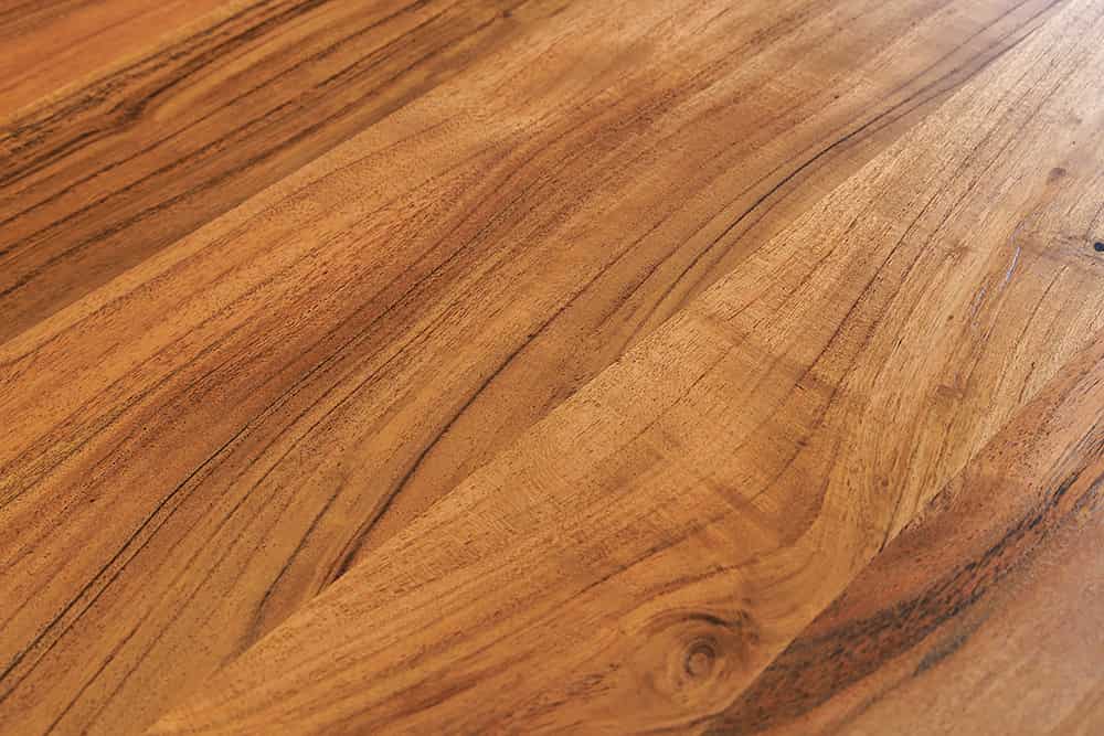 Massivholz Couchtisch MAMMUT 110cm Akazie schwarz 3,5cm Tischplatte Baumkante