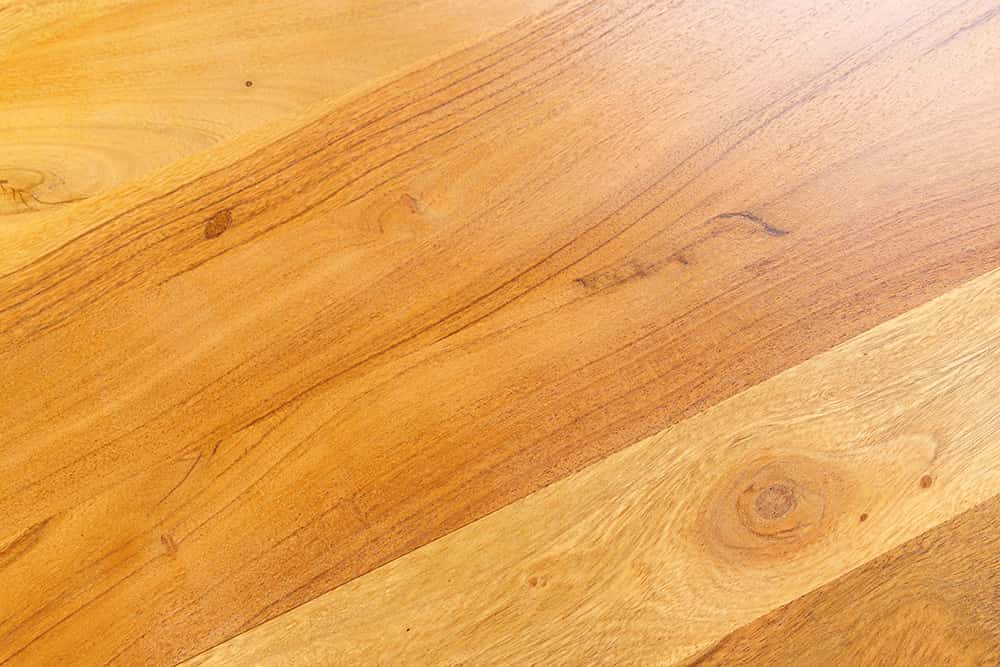 Retro Couchtisch ORGANIC LIVING 70cm braun Akazie Massivholz honey finish  Stauraum