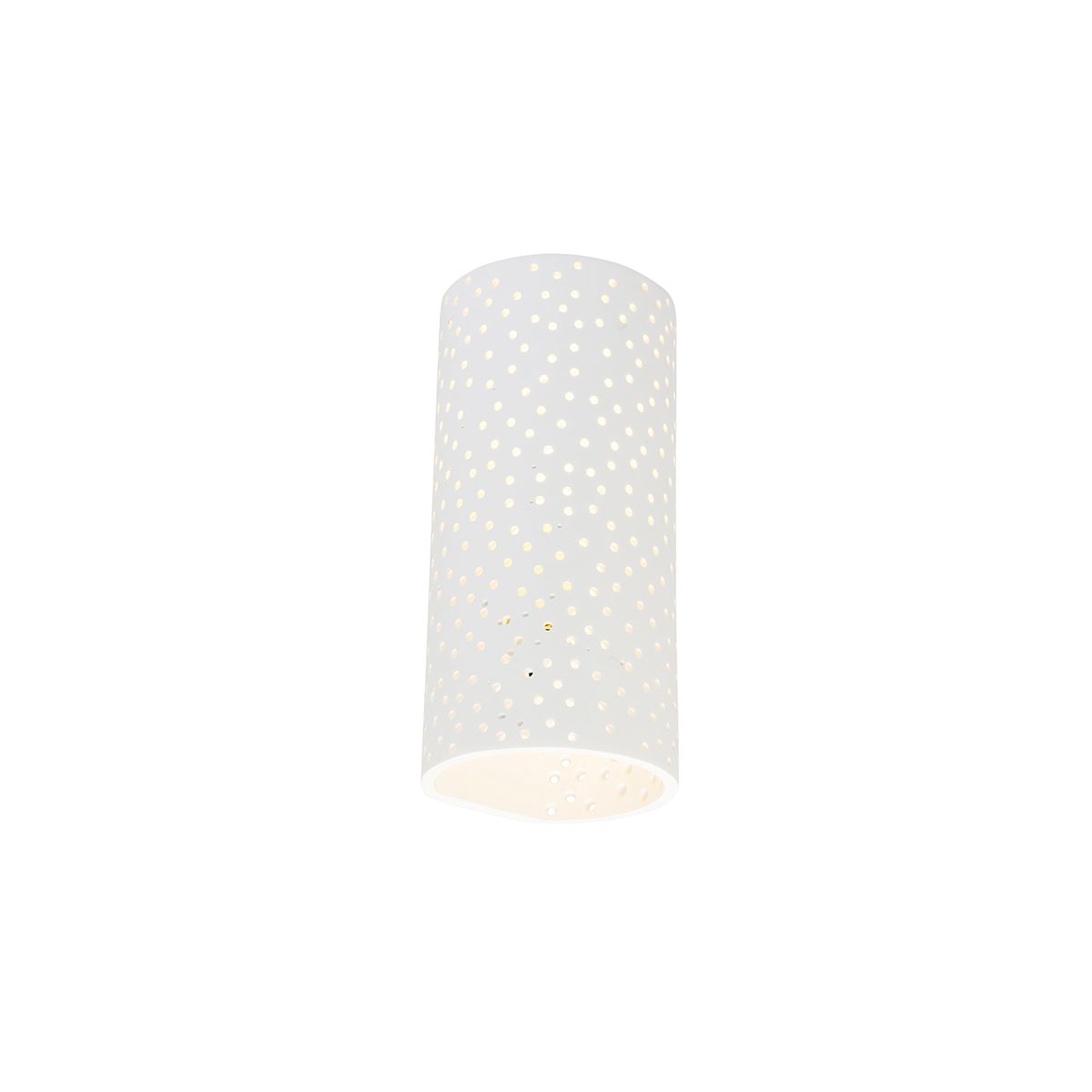 Vintage wandlamp wit gips cilindervormig - Mahou