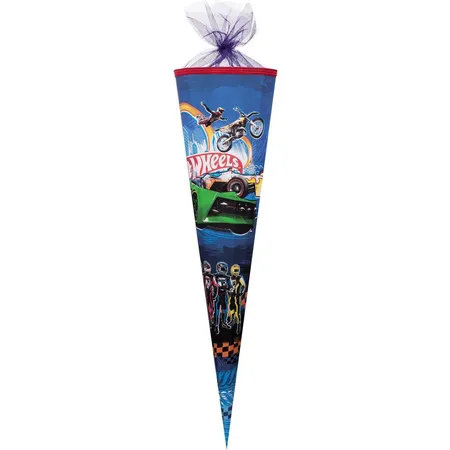Nestler Schultüte Hot Wheels mit Sound 12-eckig, Tüll/Textilborte, 85cm