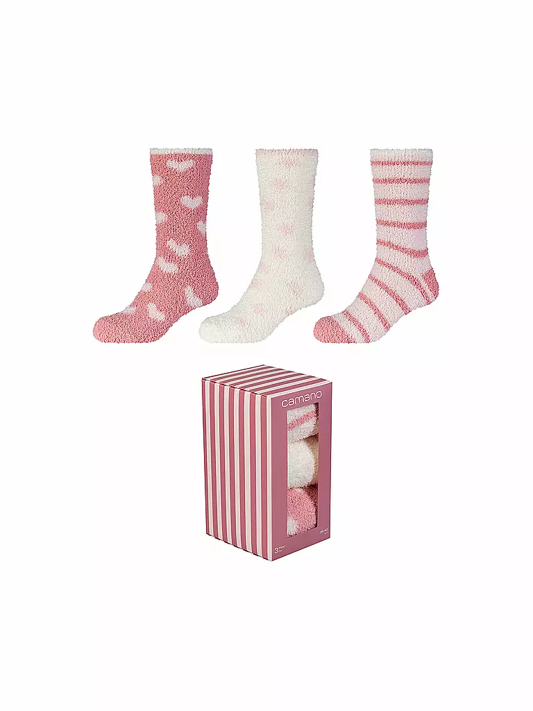 CAMANO Geschenkbox Socken 3er Pkg. pink dogwood rosa