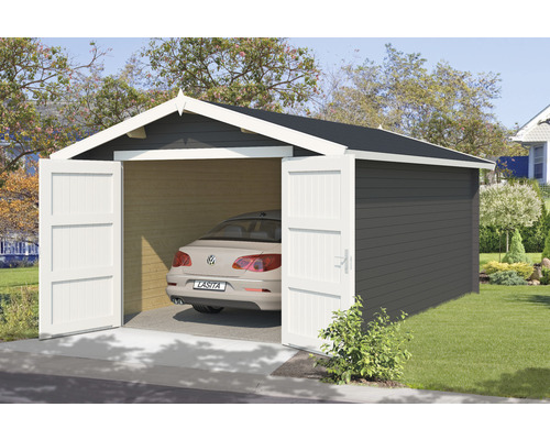 Enkele garage Mauritius 382 x 560 cm carbongrijs