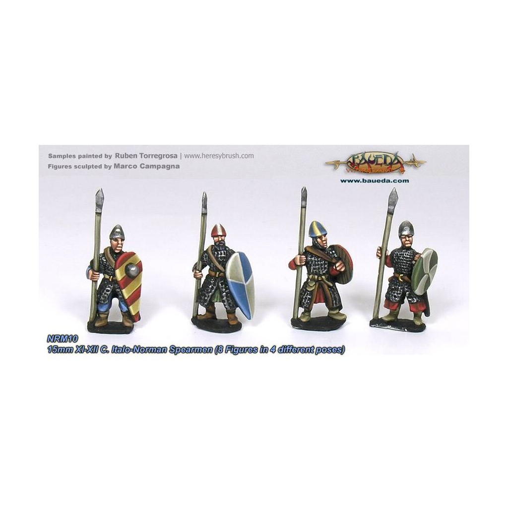 XI-XII C. Norman armoured Pedites or dismounted Milites with spear