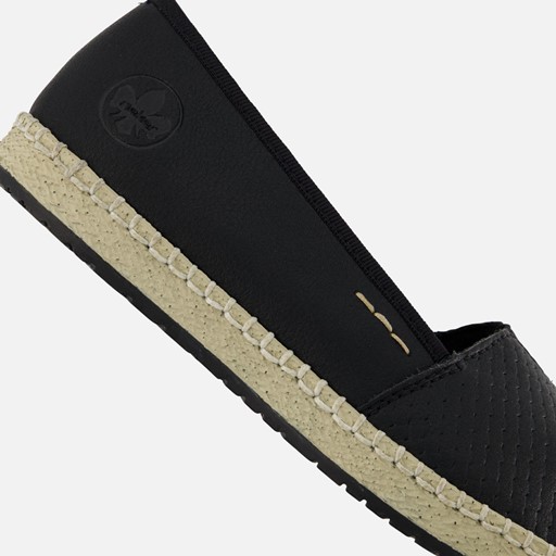 Rieker Instappers zwart Nubuck