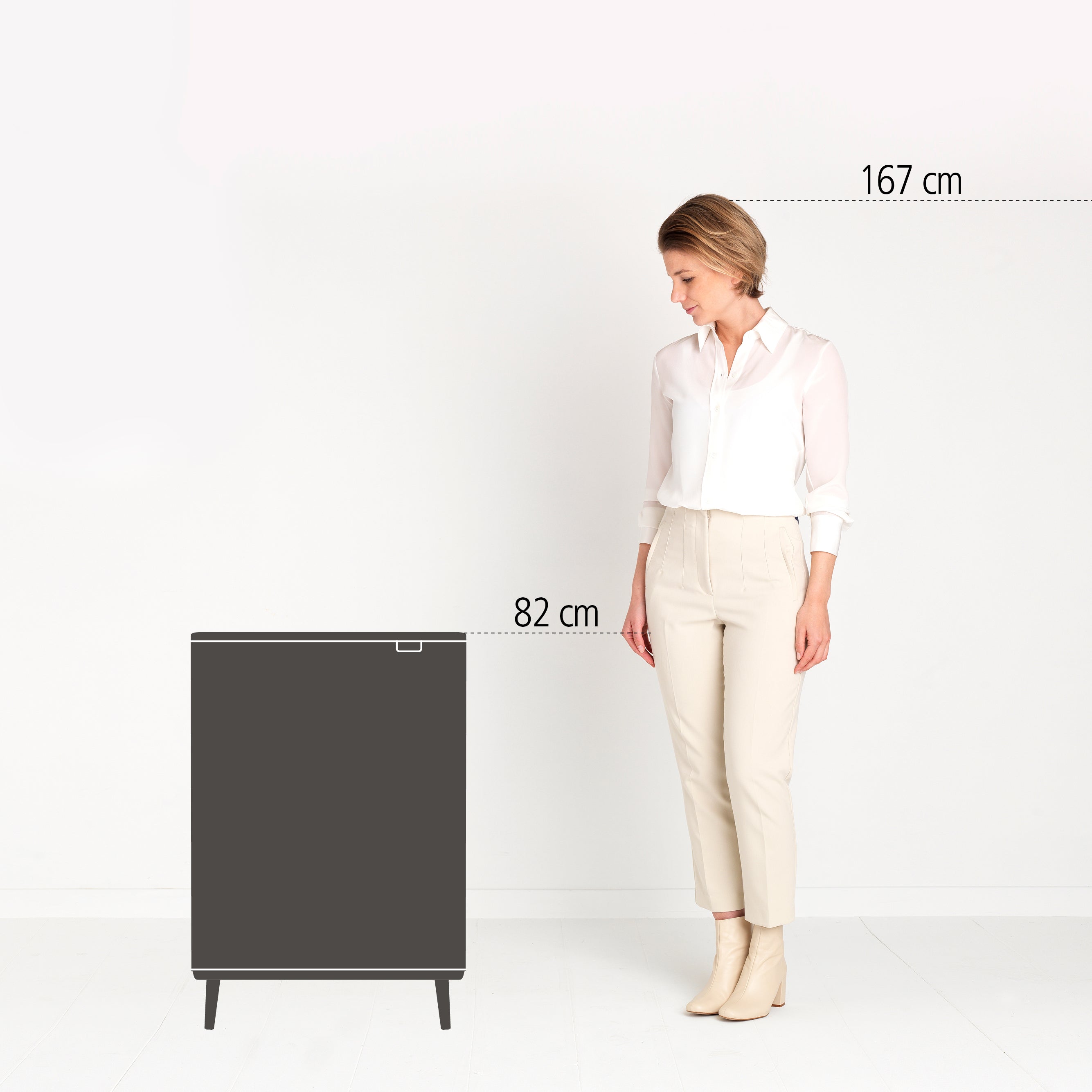 Brabantia Bo Touch Bin Hi Afvalemmer 2 x 30 L - Zwart